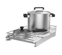 Pull Out Cabinet Organizer, Heavy-Duty Metal Sliding Drawer Shelf for Kitchen Cabinets, Chrome, Doesn't Include Door Fittings (23 * 21 IN)