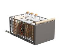 Pull Out Cabinet Organizer, No Drill Slide Out Drawers With Handle For Kitchen Cabinets, Multifunctional Foldable Sliding Storage For Kitchen Pantry Adjustable Width 39. 5- 56. 5cm/ 15. 55- 22. 24