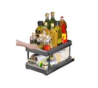 Pull Out Cabinet Organizer with 2 Baskets, Storage Solution for Home | Pull-Out Cabinet Organizer with 2 Baskets for Efficient Kitchen Storage and Easy Access