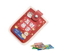 Pull Out Card Holder - RFID Blocking Women Wallet Card Case - Multi Slots Slim Thin Wallet with Snap Closure, Pocket Size Credit Card Case for Women Men Outdoor
