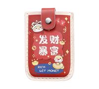 Pull Out Card Holder - Small Wallet | Boho Style Card Holder, Small Credit Cards Holders for Women, Multi Slots Slim Thin Wallet with Closure, Pocket Size Credit Cards Case