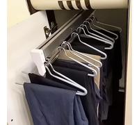 Pull Out Clothes Hanger Rod - Adjustable Wardrobe Clothing Rail, Adjustable 30-80 Cm Pull-out Clothes Rail, Clothes Rail Closet Organizer for Trousers And Coats In The Closet, Load 25kg (Siz