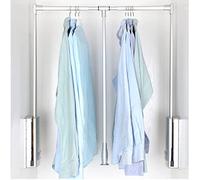 Pull Out Clothes Hanger Rod Extendable Pull Out Closet Rod - Adjustable Clothing Organizer Holder, Shock-absorbing Buffer Pull-down Cloakroom Clothes Rail, Made in China