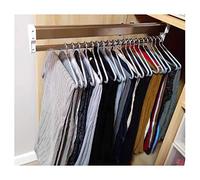 Pull-Out Clothes Rail 30-80 cm with 2 Slide Rails, Space-Saving Closet Storage Rack, 25kg Capacity, 600mm