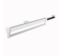 Pull Out Clothes Rail, Adjustable Pull Out Hanger Rail Rod for Wardrobe Trousers Clothing Storage, Space Saving, Load 25kg (White 347mm)