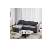 Pull Out Corner Sofa Bed 3 Seater Sofa with Storage in Dark Grey The hot sale Dark Grey