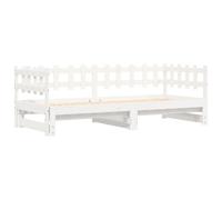 Pull-out Day Bed Sofa Bed Guest Bed Frame Daybed Couch Solid Wood Pine vidaXL