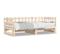 Pull-out Day Bed Sofa Bed Guest Bed Frame Daybed Couch Solid Wood Pine vidaXL