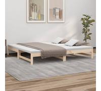 Pull-out Day Bed without Mattress 2x(80x200) cm Solid Wood Pine