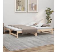 Pull-out Day Bed without Mattress 2x(90x190) cm Solid Wood Pine