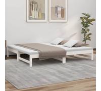 Pull-out Day Bed without Mattress White 2x(90x190) cm