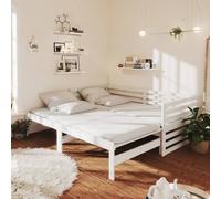 Pull-out Day Bed without Mattress White 2x(90x200)cm