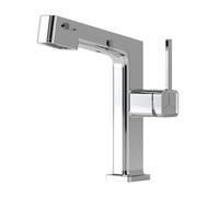 Pull-Out Digital Display All-Copper Basin Hot and Cold Water Faucet, Chrome Color (Countless Displays)