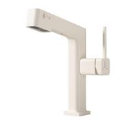 Pull-Out Digital Display All-Copper Basin Hot and Cold Water Faucet, Milky White (Countless Displays)