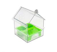 Pull-Out External Parrot Feeder, Transparent Bird Feeders, 3 in 1 Perch & Play Parakeet Bath for Cage, Easy to Clean, No-Mess Parakeet Feeders for Indoor Outdoor Use