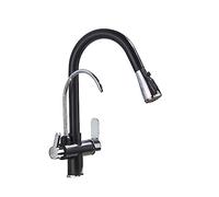 Pull-Out Faucet Filtered Crane for Kitchen Pull Out Spray 360 Rotation Water Filter Tap Three Ways Sink Mixer Kitchen Faucet Easy to Install