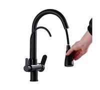 Pull-Out Faucet Filtered Crane for Kitchen Pull Out Spray 360 Rotation Water Filter Tap Three Ways Sink Mixer Kitchen Faucet Easy to Install