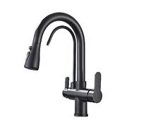 Pull-Out Faucet Filtered Crane for Kitchen Pull Out Spray 360 Rotation Water Filter Tap Three Ways Sink Mixer Kitchen Faucet Easy to Install