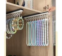 Pull-Out Jewelry Organizer, Jewellery Holder,cabinet Necklace Organiser,Adhesive Necklace Storage for Women, Jewellery Display for Necklace Hanging, Jewelry Hook for Girls, (1)