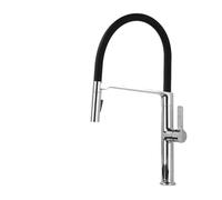 Pull-Out Kitchen Faucet 360° Rotating Spout All-Copper Brass Construction Magnetic Sprayer Chrome & Gun Grey Finish & Stylish Sink Faucet for Modern Kitchens