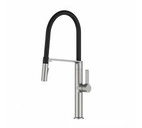 Pull-Out Kitchen Faucet 360° Rotating Spout All-Copper Brass Magnetic Sprayer Chrome & Brushed Gun Grey Finish & Stylish Sink Faucet for Modern Kitchens