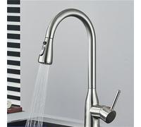 Pull-Out Kitchen Faucet, 360° Swivel Spout, Hot & Cold Mixer Tap for Single Hole Deck Mount Sink, Ideal for Modern Kitchens