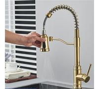 Pull-Out Kitchen Faucet, 360° Swivel Spout, Hot & Cold Mixer Tap for Single Hole Deck Mount Sink, Ideal for Modern Kitchens