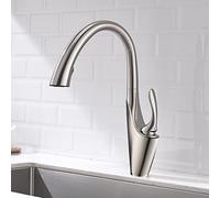 Pull Out Kitchen Faucet Brass Hot and Cold Water Dual Mode Rotating Function Sink Faucet-Black(Drawing)