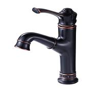 Pull Out Kitchen Mixer Tap - Black Copper 360° Rotation Single Handle Hot & Cold Water Dual Control Faucet for Bathroom & Kitchen Sink Universal Design