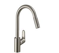 Pull Out Kitchen Tap Hansgrohe Focus M41 2jet 240mm Stainless Steel Finish