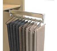Pull Out Pants Hangers Trousers Rack Adjustable Wardrobe Clothing Rail 30 80 Cm Extendable Clothes Steel Retractable Closet Organizer For An