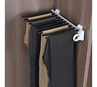 Pull Out Pants Hangers Trousers Rack, Cabinet Pull Out Pants Rack Extendable Trousers Hanger Rack Clothes Scarf Holder Hanger Rail For Towel/Trousers/Tie Wardrobe Depth 47cm Made in China