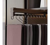 Pull Out Pants Hangers Trousers Rack Extendable Closet Rod Adjustable Clothing Organizer Holder Steel Wardrobe Rail Tube For Balcony Kitchen Bedroom 25kg Capaci Aqiong