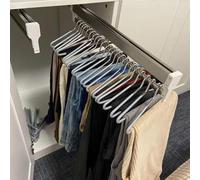Pull Out Pants Hangers Trousers Rack Extendable Closet Rod Heavy Duty Sliding Wardrobe Clothes Rail Telescopic For War