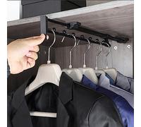 Pull Out Pants Hangers Trousers Rack Extendable Closet Rod Wardrobe 25 45cm Drawer Clothes Rail Steel Sliding Easy Install War