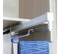 Pull Out Pants Hangers Trousers Rack Heavy Duty Retractable Adjustable Closet Rod Garment Laundry Drying Steel Rail Extendable Clothes Hangin
