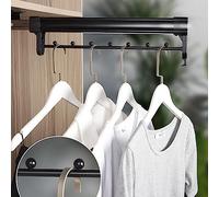 Pull Out Pants Hangers Trousers Rack Retractable Closet Rod Extendable Clothes Rail Ceiling Mounted Towel Accessories Load beari Aqiong