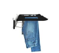 Pull Out Pants Rack, Pull Out Trouser Hanger Wardrobe Sliding Trouser Left Side Hangers, Extendable Pants Holder for 9 Pairs of Trousers