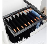 Pull Out Pants Racks Multifunctional Trousers Rack, Space Saving Pants Organizer for Closet, Adjustable Width | Aluminum Alloy Frame | 50kg Bearing Capacity