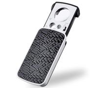 Pull-out Pocket Magnifier Glass, 30x 60x 90x Magnifying Glass, Handheld Jewelry Magnifier with LED & UV Light for for Jewelry Diamonds Gems Coins Stamps