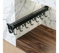 Pull Out Pots And Pans Organizer, Kitchen Cabinet Pot Organizer, Pull Out Rack, Sliding Pan Rail, Extendable Storage For Pots And Pans(46CM)