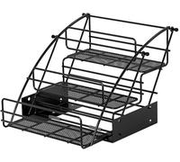 Pull-Out Rage Rack for Cabinets - Space-Sing Solution with Drop-Down Mechanism Ideal for Home Chefs & Smalls Black Finish