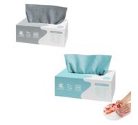 Pull-Out Reusable Super Absorbent Rags,Microfiber Cleaning Cloth 20 Pieces,Pull-Out Reusable Lint-Free,for Kitchen Bathroom Car Window Glass Furniture Dishes Washing Housekeeping (2, Gray,Blue)