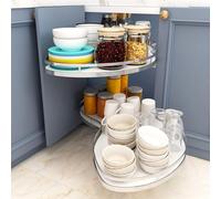 Pull Out Shelves for Kitchen Cabinets Blind Corner Pantry Shelf Solution Space-Saving Cabinet for Kitchen & Bathroom Storage