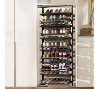 Pull-Out Shoe Rack High Load-Bearing Capacity Space-Saving Metal Construction Smooth and Silent Operation for entryways Dressing Rooms 12Tier160-172cm