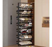 Pull Out Shoe Rack Multi-Tier Sliding Storage Organiser Standing Cabinet for Closets Entryways Space-Saving Shoe Storage Staggered Layout 5Tier71~83cm,58cm