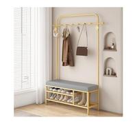 Pull Out Shoe Rack Rotating Stackable Pull-Out Storage Cabinet Vertical Shelf Organizer Adjustable，3-in-1 Shoe Rack & Coat Rack - Freestanding Bench with 2-Tier Storage & 6 Hooks, Ideal for
