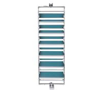 Pull Out Shoe Rack Rotating Stackable Pull-Out Storage Cabinet Vertical Shelf Organizer Adjustable，Adjustable 9-Tier Pull-Out Shoe Rack Organizer - Space-Saving Stackable Metal Storage for S
