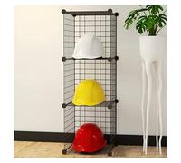 Pull Out Shoe Rack Rotating Stackable Pull-Out Storage Cabinet Vertical Shelf Organizer Adjustable，Metal Helmet Display Rack - 5-Tier Organizer for Baseball Hats, Hard Hats, Cowboy Hats & Sh