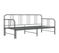 Vidaxl Pull-Out Sofa Bed Frame Without Mattress Grey Metal 90X200 Cm
